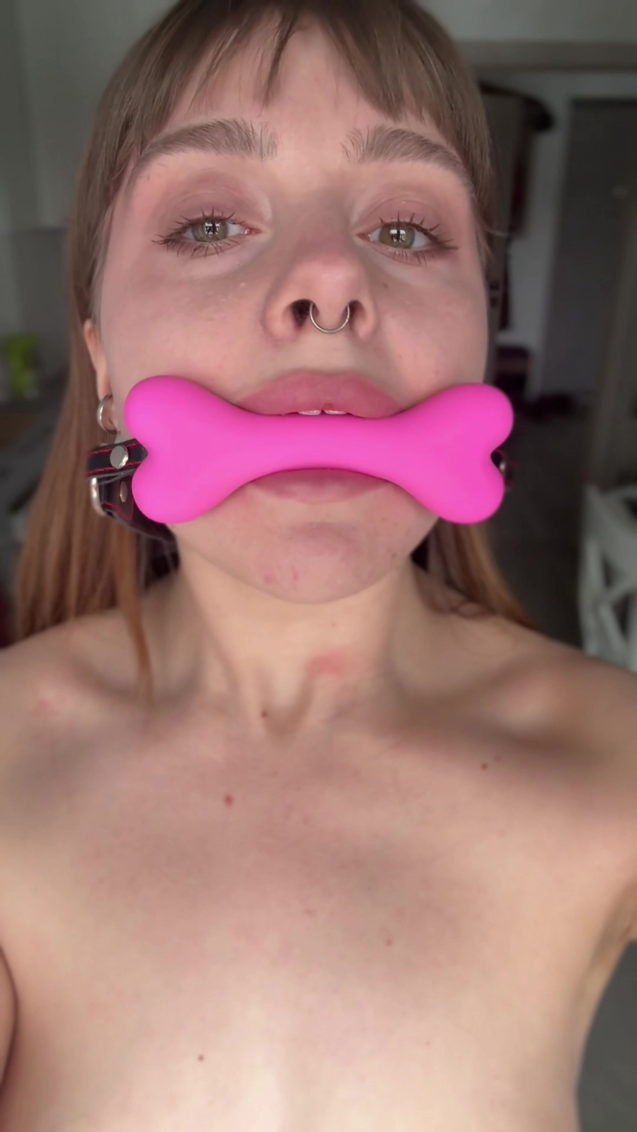 Vixenvicky Ball Gag and Solo Brunette Small Tits