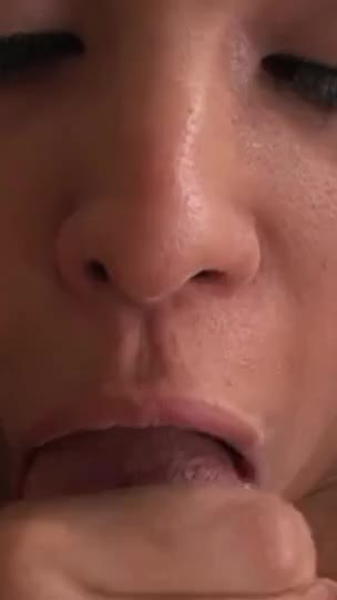 Throated : Cum in Mouth and Brunette Big Boobs
