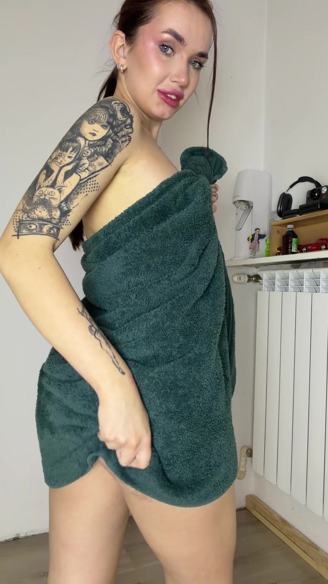 Namiko Teasing and Sexy Brunette Nude sexy clips