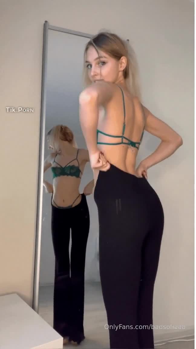 Sofialien Teasing and Solo Sexy Lingerie Brunette
