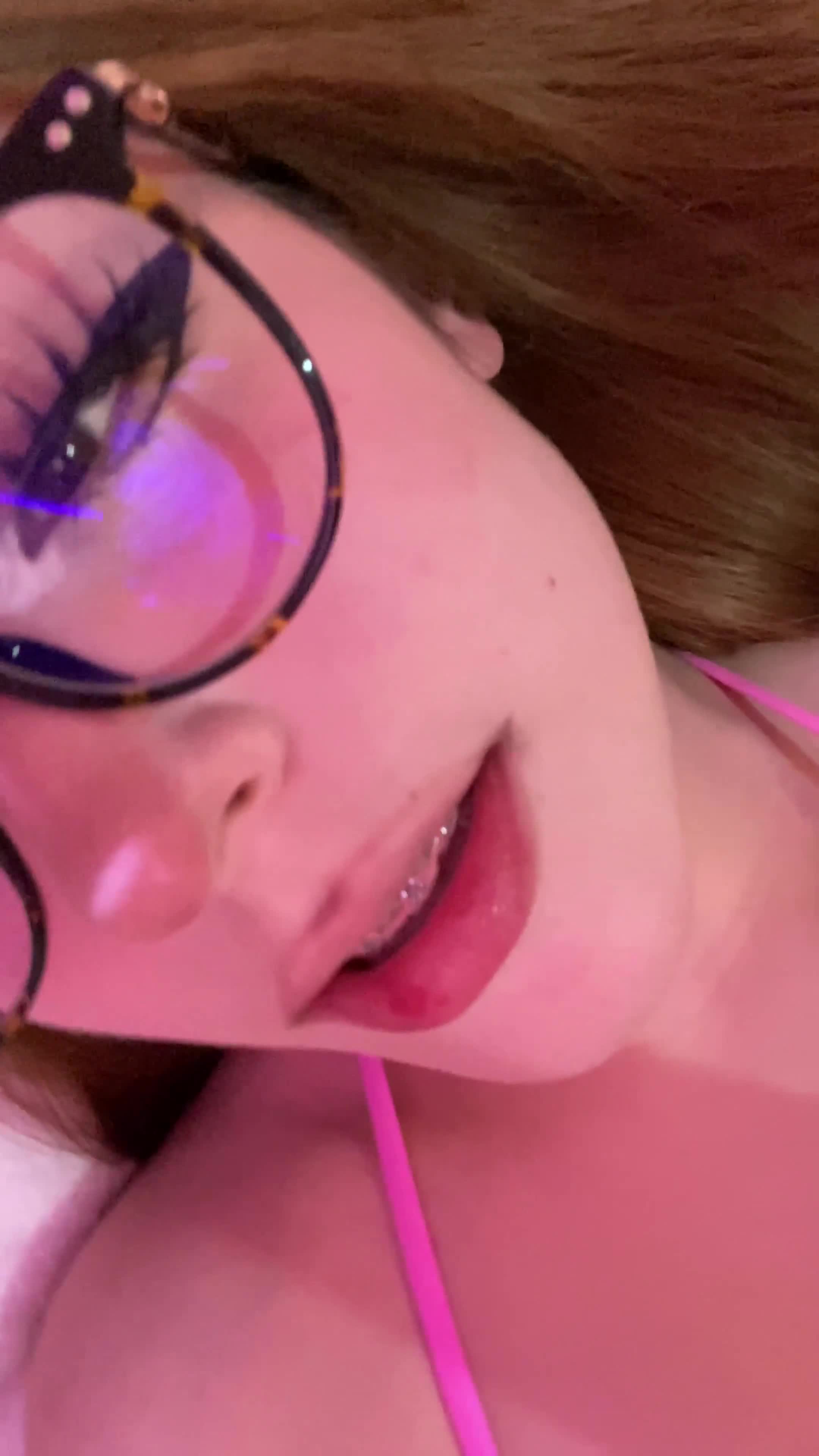 Tube clips movie Ahegao and Brunette Glasses Teen